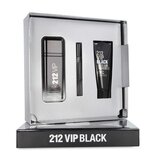 Carolina Herrera 212 VIP Men Black Gift rinkinys parfumuotas vanduo 100ml + dušo želė 100ml + parfumuotas vanduo 10ml