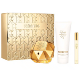 Paco Rabanne Lady Million dovanų rinkinys, parfumuotas vanduo 80ml + kūno losjonas 100ml + parfumuotas vanduo 10ml - pažeista pakuote