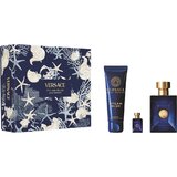 Versace Dylan Blue dovanų rinkinys, tualetinis vanduo 100ml + tualetinis vanduo 5ml + dušo želė 150ml