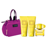 Versace Yellow Diamond Dovanų rinkinys, Tualetinis vanduo 90ml + Kūno losjonas 100ml + Dušo želė 100ml + krepšys