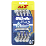 Vienkartinis skustuvas Blue 3 Comfort 6 + 2 vnt