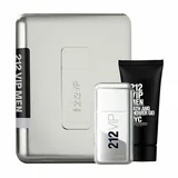 Carolina Herrera 212 VIP Men Dovanų rinkinys, Tualetinis vanduo 100ml + Dušo želė 100ml (metal box)