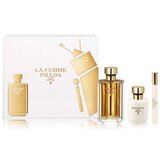 Prada La Femme Dovanų rinkinys, Parfumuotas vanduo 100ml + Parfumuotas vanduo (roll on) 10ml + Kūno losjonas 100ml