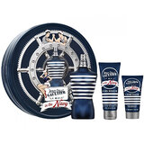 Jean Paul Gaultier Le Male In The Navy Dovanų rinkinys, Tualetinis vanduo 125ml + Dušo želė 75ml + Balzamas po skutimosi 50ml