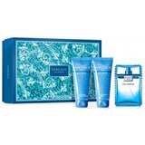 Versace Man Eau Fraiche Dovanų rinkinys, Tualetinis vanduo 50ml + Dušo želė 50ml + aftershave 50ml