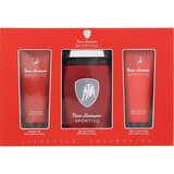 Tonino Lamborghini Sportivo Dovanų rinkinys, Tualetinis vanduo 125ml + Dušo želė 100ml + Balzamas po skutimosi 100ml