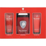 Tonino Lamborghini Sportivo Dovanų rinkinys, Tualetinis vanduo 125ml + Dušo želė 100ml + Balzamas po skutimosi 100ml