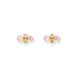 Thomas Sabo H2281-414-9 Gold stud earrings w. pink onyx 