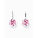 Thomas Sabo H2287-051-9 Silver dangle earrings w. pink cubic zirconia 