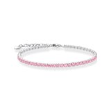 Thomas Sabo A2167-051-9-L19V Tennis Bracelet with pink stones 16-19 cm