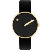 Picto 34087-4114G Unisex Black 34mm 5ATM 