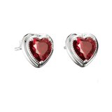 Thomas Sabo H2344-051-10 Stud earrings Heart garnet red Elyndra Silver 10,5 mm Ladies