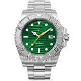 Paul Rich PR-46707 Mens Watch Crystal Bay Emerald Isle Silver Green 40mm 5ATM 