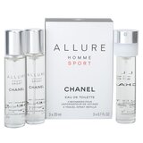 Chanel Allure Homme Sport tualetinis vanduo, 3 x 20 ml (3 x papildymas)