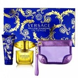 Versace Yellow Diamond Intense Dovanų rinkinys, parfumuotas vanduo 90ml + kūno losjonas 100ml + rankinė