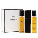 Chanel No.5 parfuminis vanduo, 3x20ml (1x pakartotinai užpildomas + 2x pildomas)