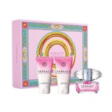 Versace Bright Crystal Dovanų rinkinys, Tualetinis vanduo 50ml + Dušo želė 50ml + Kūno losjonas 50ml