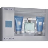 Azzaro Chrome dovanų rinkinys, tualetinis vanduo 100 ml + balzamas po skutimosi 75 ml + dušo želė 75 ml