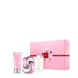 „Bvlgari Omnia Pink Sapphire“ dovanų rinkinys, tualetinis vanduo 65 ml + kūno losjonas 75 ml + dušo želė 75 ml
