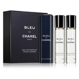Chanel Bleu de Chanel parfuminis vanduo, 3x20ml (1x pakartotinai pildomas + 2x pildomas)