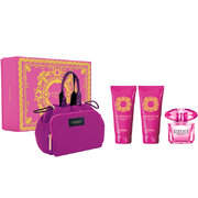 Versace Bright Crystal Absolu Dovanų rinkinys, Parfumuotas vanduo 90ml + Kūno losjonas 100ml + Dušo želė 100ml + kosmetikos krepšys