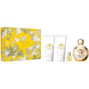 Versace Eros Pour Femme Dovanų rinkinys, Parfumuotas vanduo 100 ml + Kūno losjonas 100ml + Dušo želė 100ml + Parfumuotas vanduo 5ml