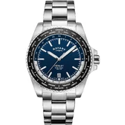 Rotary GB05370/88 Henley World Timer Mens Watch 41mm 10ATM