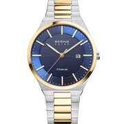 Bering 14439-717 Mens Solar Watch Titanium 39mm 10ATM