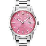 Swiss Alpine Military 7767.1136 Ladies Watch Argos silver pink 34mm 10ATM