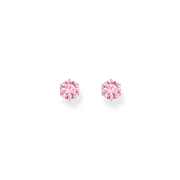 Thomas Sabo H2301-051-9 Silver Ear Studs with pink Brilliant-cut Stone 6,0 mm Ladies