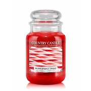 Country Candle Peppermint Twist didelė 2 dagčių kvapioji žvakė (652 g)
