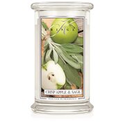 Kringle Candle Crisp Apple & Sage didelė 2 dagčių kvapioji žvakė (624 g)