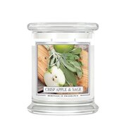 Kringle Candle Crisp obuolių ir šalavijų kvapioji žvakė vidutinė 2 dagčiai (411 g)