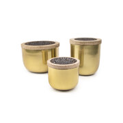 Paddywax FOUNDRY VERBENA & PATCHOULI aukso kvapo žvakė metalinėje pakuotėje (18oz / 510g)