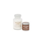 Paddywax FARMHOUSE 8 OZ BALTAS STIKLAS SU RAUDONU OBELIEČIU IR PIESKOMENIU