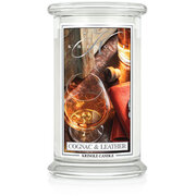Kringle Candle Cognac & Leather didelė 2 dagčių kvapioji žvakė (624 g)
