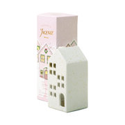 Paddywax Incense Holiday Village Ceramic – baltas namas 20 smilkalų kūgių – Tikmedžio tabakas
