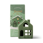 Paddywax Incense Holliday Village Ceramic - žalias namas 20 smilkalų kūgių - balzamas ir eglė
