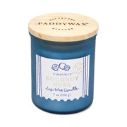Paddywax COASTAL kokoso lukštais kvepianti žvakė stikliniame dėkle su mediniu dangteliu 8oz/226g