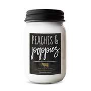 MILKHOUSE CANDLE Persikų ir aguonų kvapioji žvakė Farmhouse Jar (368 g)