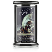 Kringle Candle Halloween Skull & Sonnet didelė 2 dagčių kvapioji žvakė (624 g)
