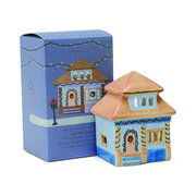 Paddywax Incense No.06 East Side House - keraminis namas su Palo Santo kvapu (yra 1 arbatos žvakė + 20 smilkalų kūgių)