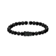 Thomas Sabo A2204-017-11-L17 Bead Armband mit schwarzem Goldbären silber