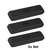 U-Boat 43594 black set of 3 wristwatches travel case