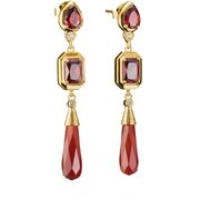 Thomas Sabo H2332-414-10 Earrings Red stones Elyndra Gold-plated 50,0 mm Ladies