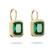 Thomas Sabo H2338-971-6 Earrings Green octagonal stones Gold-plated Ladies
