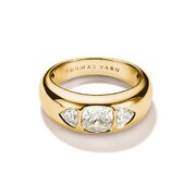 Thomas Sabo TR2525-414-14-56 Ring with faceted white zirconia stones Gold-plated Ladies