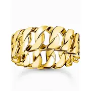 Thomas Sabo TR2497-413-39-62 Unisex Ring - Wide gold-plated chain links