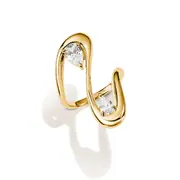 Thomas Sabo TR2545-M01-14-56 Ring with White Teardrop-Shaped Cubic Zirconia for Women, Gold-Plated