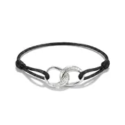 Thomas Sabo A2236-051-11-L24V Textile Bracelet Together Black, Adjustable